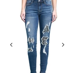 Judy Blues Snakeskin Jeans Size 3